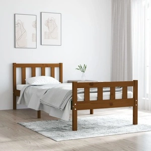 Рамка за легло меденокафява дърво 75x190 см Small Single