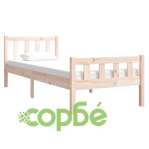 Рамка за легло, дърво масив, 90x190 см, Single ➤ топ цена ➤ sorbe.bg