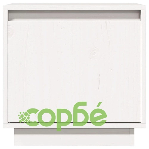 Нощни шкафчета, 2 бр, бели, 40x30x40 см, борово дърво масив ➤ топ цена ➤ sorbe.bg