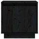 Нощно шкафче, черно, 40x30x40 см, борово дърво масив