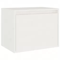Стенен шкаф, бял, 45x30x35 см, бор масив