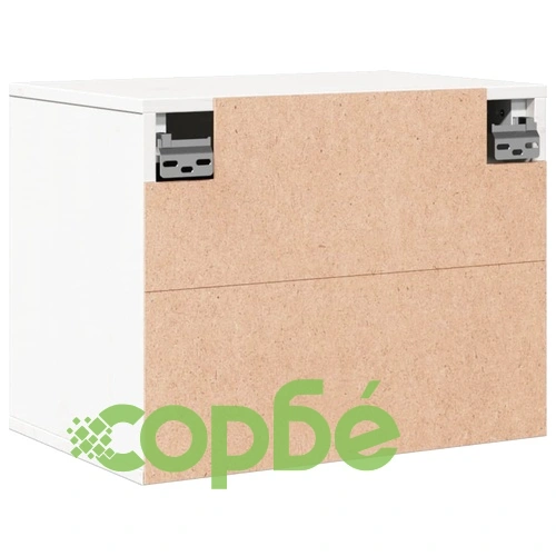 Стенен шкаф, бял, 45x30x35 см, бор масив ➤ топ цена ➤ sorbe.bg