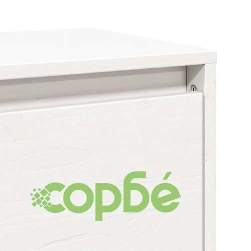 Стенен шкаф, бял, 45x30x35 см, бор масив ➤ топ цена ➤ sorbe.bg