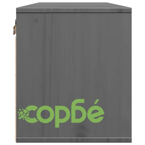 Стенни шкафове, 2 бр, сиви, 45x30x35 см, бор масив ➤ топ цена ➤ sorbe.bg