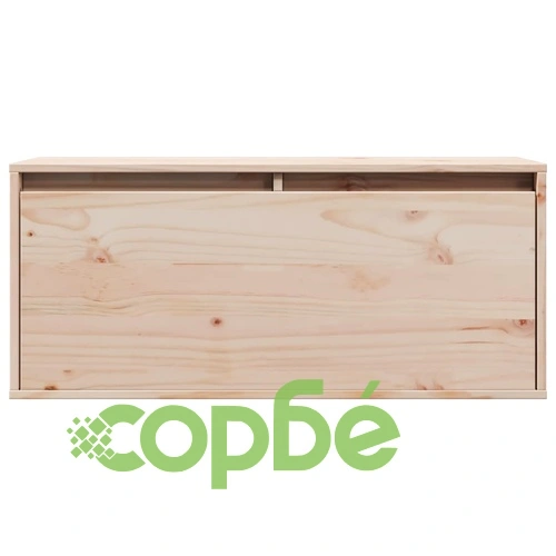 Стенен шкаф, 80x30x35 см, борово дърво масив ➤ топ цена ➤ sorbe.bg