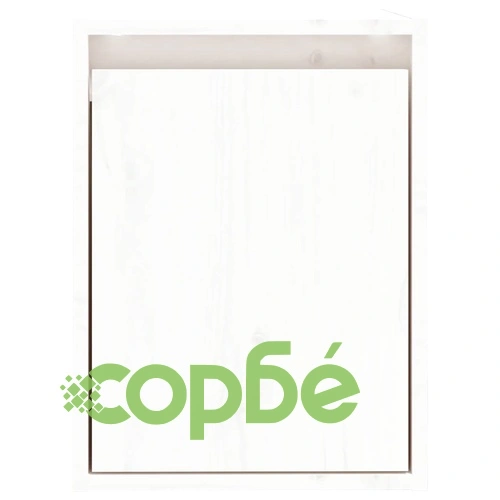 Стенен шкаф, бял, 30x30x80 см, борово дърво масив ➤ топ цена ➤ sorbe.bg