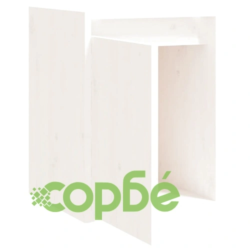 Стенен шкаф, бял, 30x30x80 см, борово дърво масив ➤ топ цена ➤ sorbe.bg