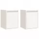 Стенни шкафове, 2 бр, бели, 30x30x40 см, бор масив