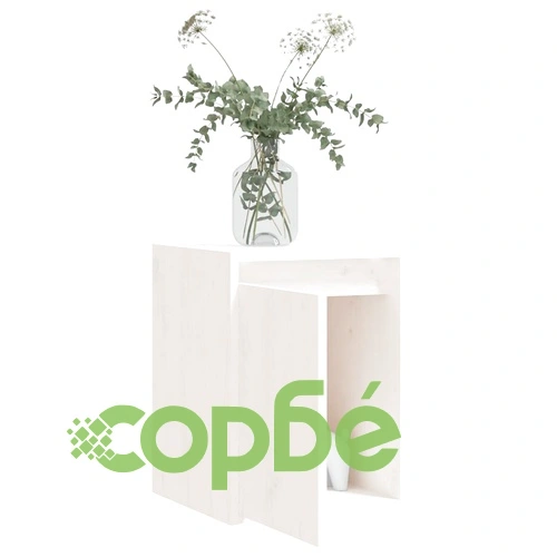 Стенни шкафове, 2 бр, бели, 30x30x40 см, бор масив ➤ топ цена ➤ sorbe.bg