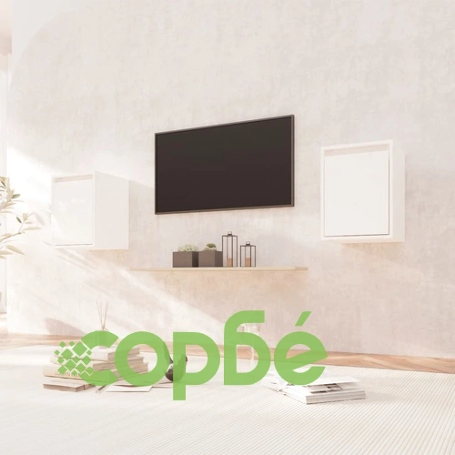 Стенни шкафове, 2 бр, бели, 30x30x40 см, бор масив ➤ топ цена ➤ sorbe.bg