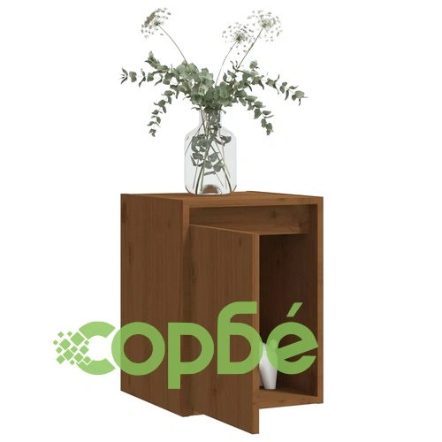 Стенни шкафове, 2 бр, меденокафяви, 30x30x40 см, бор масив ➤ топ цена ➤ sorbe.bg