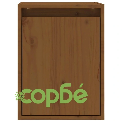 Стенни шкафове, 2 бр, меденокафяви, 30x30x40 см, бор масив ➤ топ цена ➤ sorbe.bg