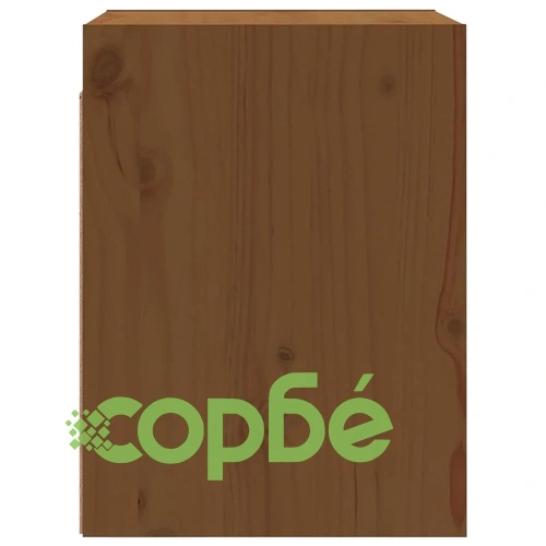 Стенни шкафове, 2 бр, меденокафяви, 30x30x40 см, бор масив ➤ топ цена ➤ sorbe.bg