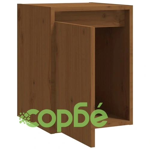 Стенни шкафове, 2 бр, меденокафяви, 30x30x40 см, бор масив ➤ топ цена ➤ sorbe.bg