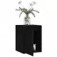 Стенен шкаф, черен, 30x30x40 см, борово дърво масив