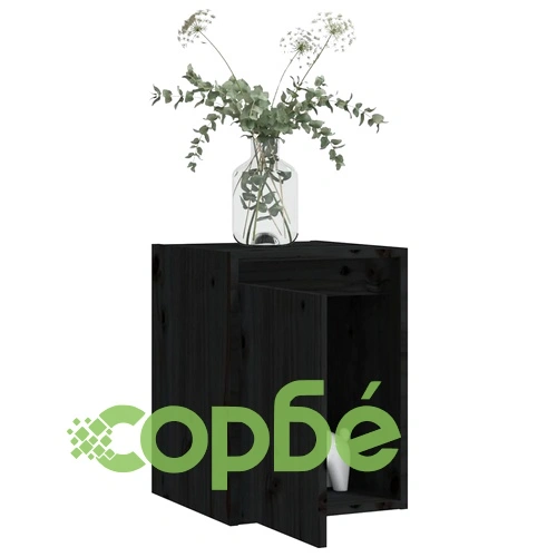 Стенни шкафове, 2 бр, черни, 30x30x40 см, бор масив ➤ топ цена ➤ sorbe.bg