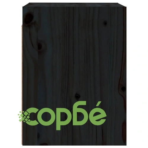 Стенни шкафове, 2 бр, черни, 30x30x40 см, бор масив ➤ топ цена ➤ sorbe.bg