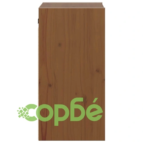 Стенен шкаф, меденокафяв, 30x30x60 см, борово дърво масив ➤ топ цена ➤ sorbe.bg