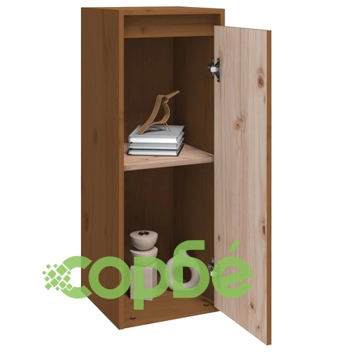 Стенни шкафове, 2 бр, меденокафяви, 30x30x80 см, бор масив ➤ топ цена ➤ sorbe.bg