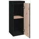 Стенен шкаф, черен, 30x30x80 см, борово дърво масив