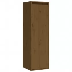 Стенен шкаф, меденокафяв, 30x30x100 см, бор масив