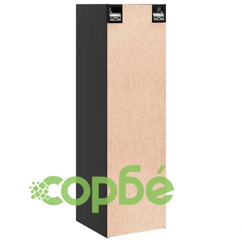 Стенни шкафове, 2 бр, черни, 30x30x100 см, бор масив ➤ топ цена ➤ sorbe.bg