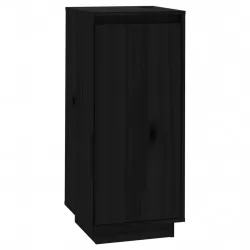 Шкаф за обувки, черен, 35x35x80 см, бор масив