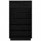 Шкаф за обувки, черен, 60x34x105 см, бор масив