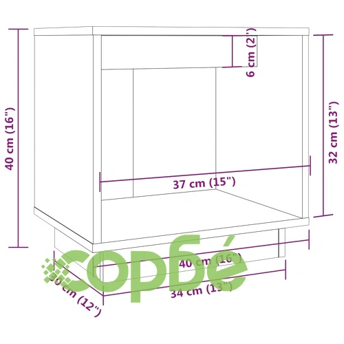 Нощни шкафчета, 2 бр, бели, 40x30x40 см, борово дърво масив ➤ топ цена ➤ sorbe.bg