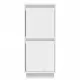 Сайдборд, бял, 31,5x34x75 см, бор масив