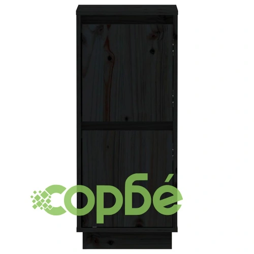 Сайдборди, 2 бр, черни, 31,5x34x75 см, бор масив ➤ топ цена ➤ sorbe.bg