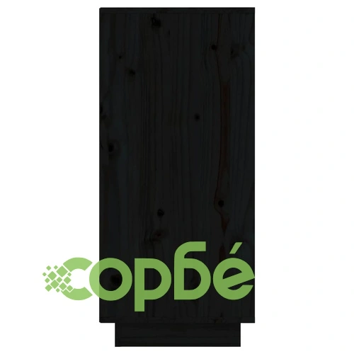 Сайдборди, 2 бр, черни, 31,5x34x75 см, бор масив ➤ топ цена ➤ sorbe.bg