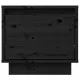 Нощно шкафче, черно, 35x34x32 см, борово дърво масив
