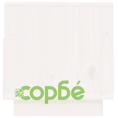 ТВ шкаф, бял, 60x35x37 см, бор масив ➤ топ цена ➤ sorbe.bg