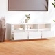 ТВ шкаф, бял, 140x37x50 см, бор масив
