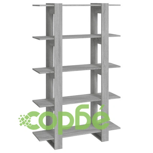 Библиотека/разделител за стая, сив сонома, 100x30x160 см ➤ топ цена ➤ sorbe.bg