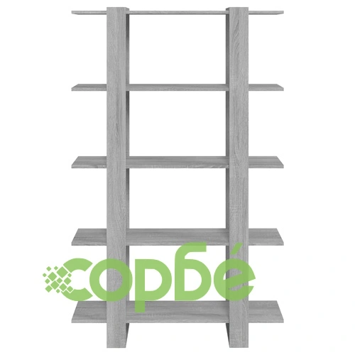 Библиотека/разделител за стая, сив сонома, 100x30x160 см ➤ топ цена ➤ sorbe.bg