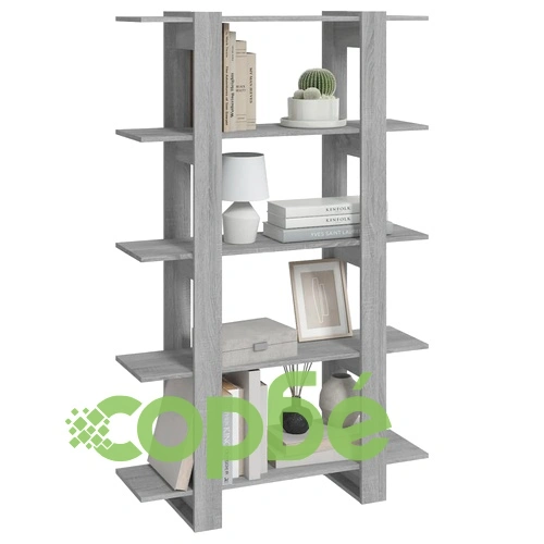 Библиотека/разделител за стая, сив сонома, 100x30x160 см ➤ топ цена ➤ sorbe.bg