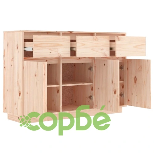 Сайдборд, 111x34x75 см, бор масив ➤ топ цена ➤ sorbe.bg