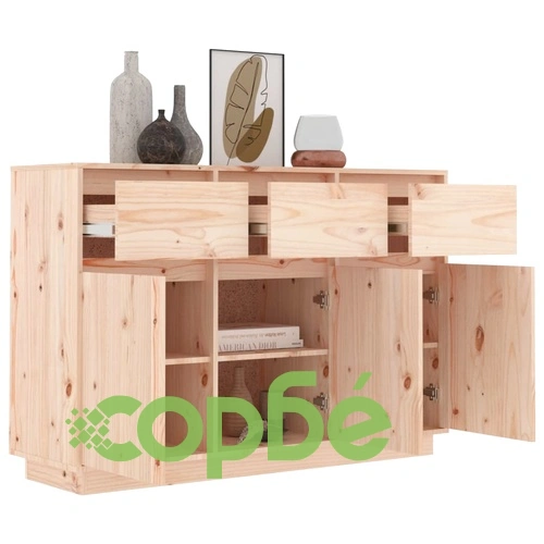 Сайдборд, 111x34x75 см, бор масив ➤ топ цена ➤ sorbe.bg