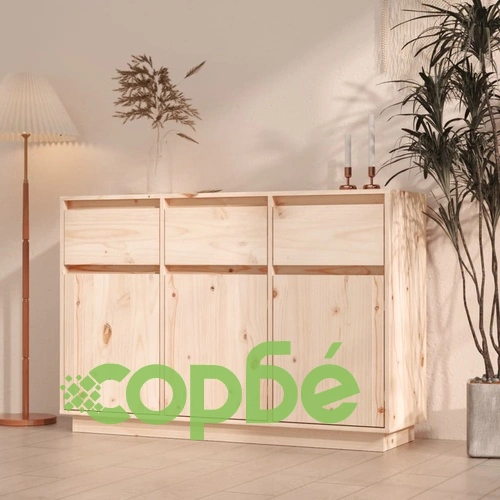 Сайдборд, 111x34x75 см, бор масив ➤ топ цена ➤ sorbe.bg