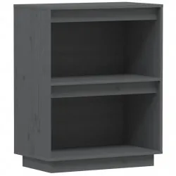 Конзолен шкаф, сив, 60x34x75 см, бор масив