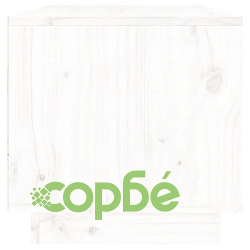 ТВ шкаф, бял, 60x35x35 см, бор масив ➤ топ цена ➤ sorbe.bg