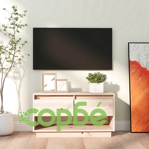 ТВ шкаф, 74x34x40 см, бор масив ➤ топ цена ➤ sorbe.bg
