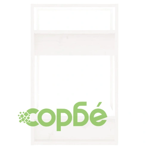 Библиотека/разделител за стая, бяла, 41x35x57 см, бор масив ➤ топ цена ➤ sorbe.bg