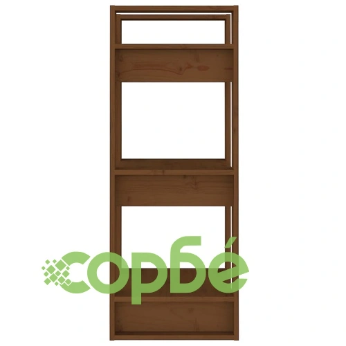 Библиотека/разделител за стая, меденокафява, 41x35x91 см, бор ➤ топ цена ➤ sorbe.bg