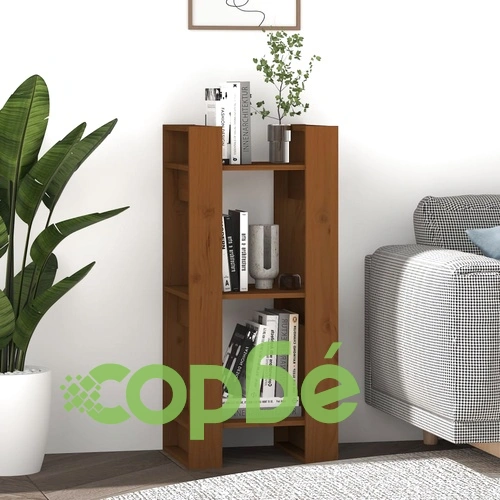 Библиотека/разделител за стая, меденокафява, 41x35x91 см, бор ➤ топ цена ➤ sorbe.bg