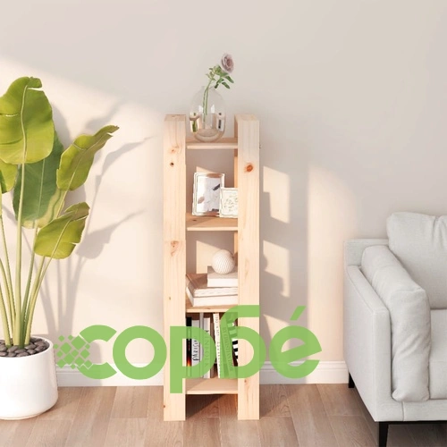 Библиотека/разделител за стая, 41x35x125 см, бор масив ➤ топ цена ➤ sorbe.bg