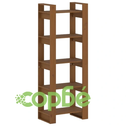 Библиотека/разделител за стая, меденокафява, 60x35x160 см, бор ➤ топ цена ➤ sorbe.bg