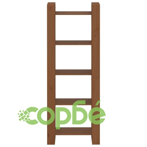 Библиотека/разделител за стая, меденокафява, 60x35x160 см, бор ➤ топ цена ➤ sorbe.bg